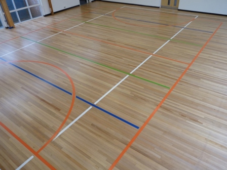 Sport floor after renovation  Wyvern Barracks in Exeter